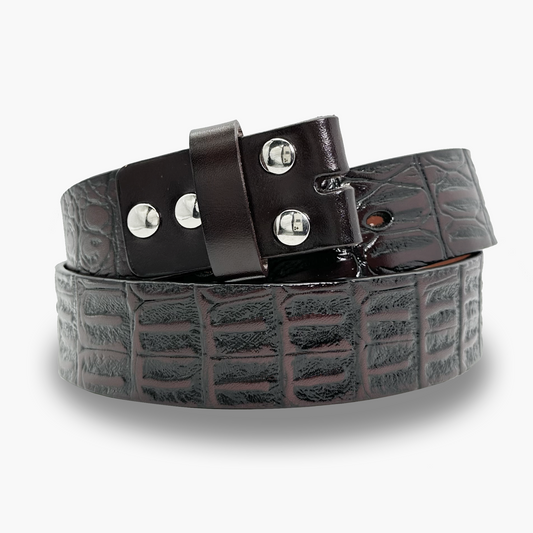 Alligator-skin Embossed Belt Strap