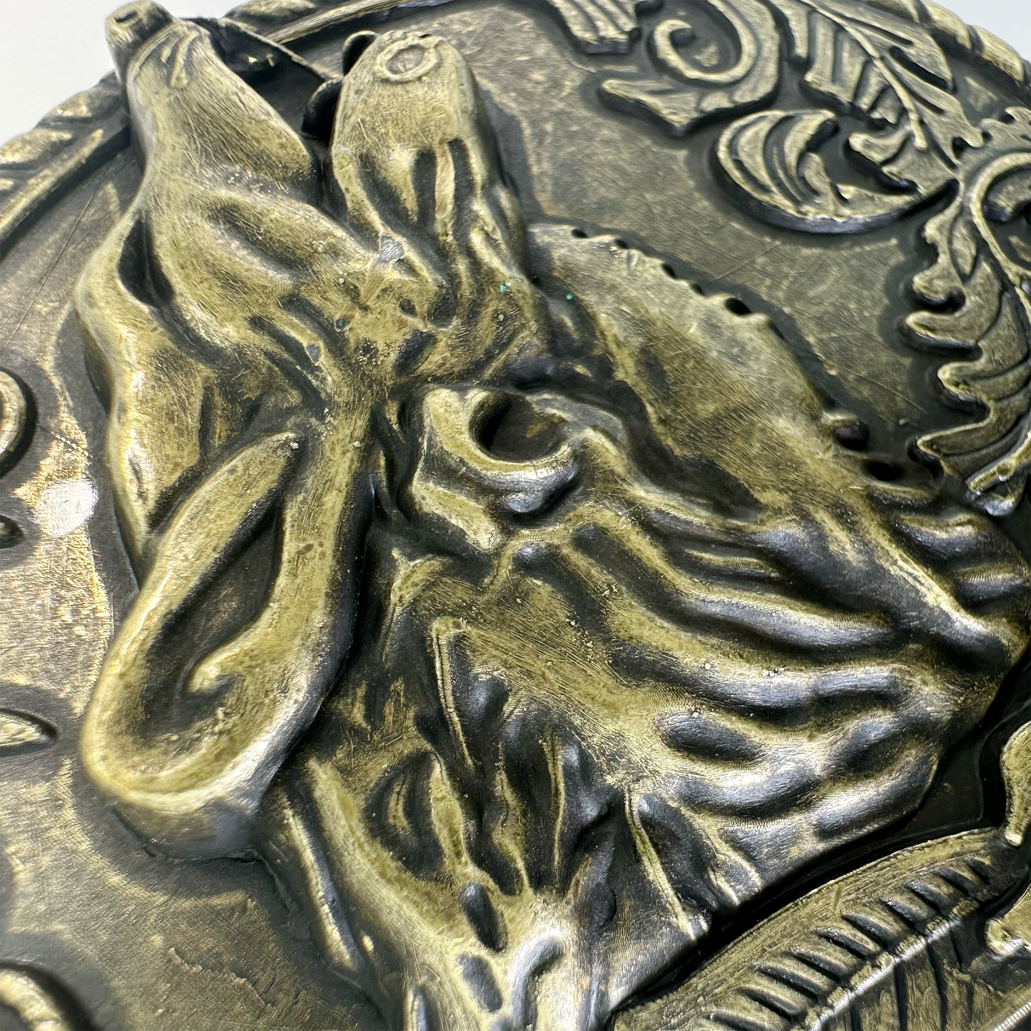 Brass Wolverine Head Belt Buckle