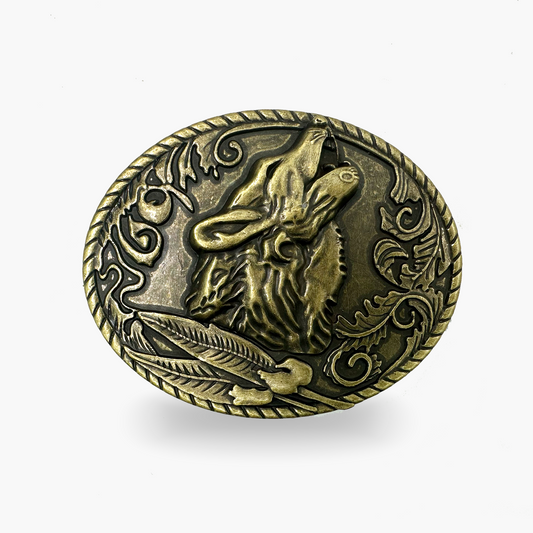 Brass Wolverine Head Belt Buckle