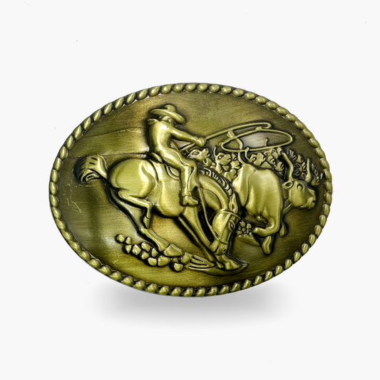 Brass Cowboy Belt Buckle