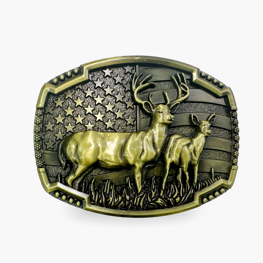 Brass Buck Belt Buckle