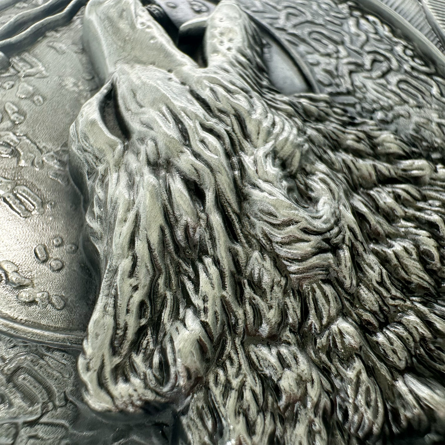 Silver Wolverine Head Belt Buckle