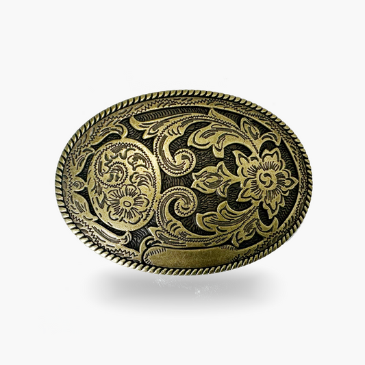 Brass Flower Belt Buckle