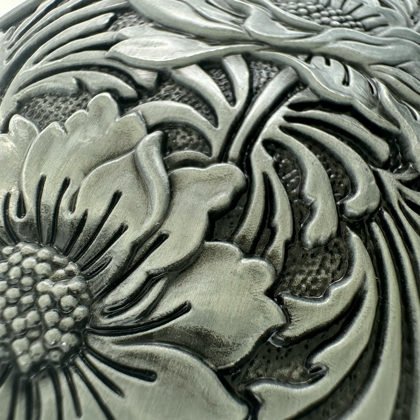 Silver Flower Belt Buckle