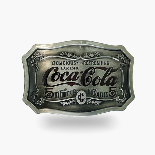 Silver Cocacola Belt Buckle