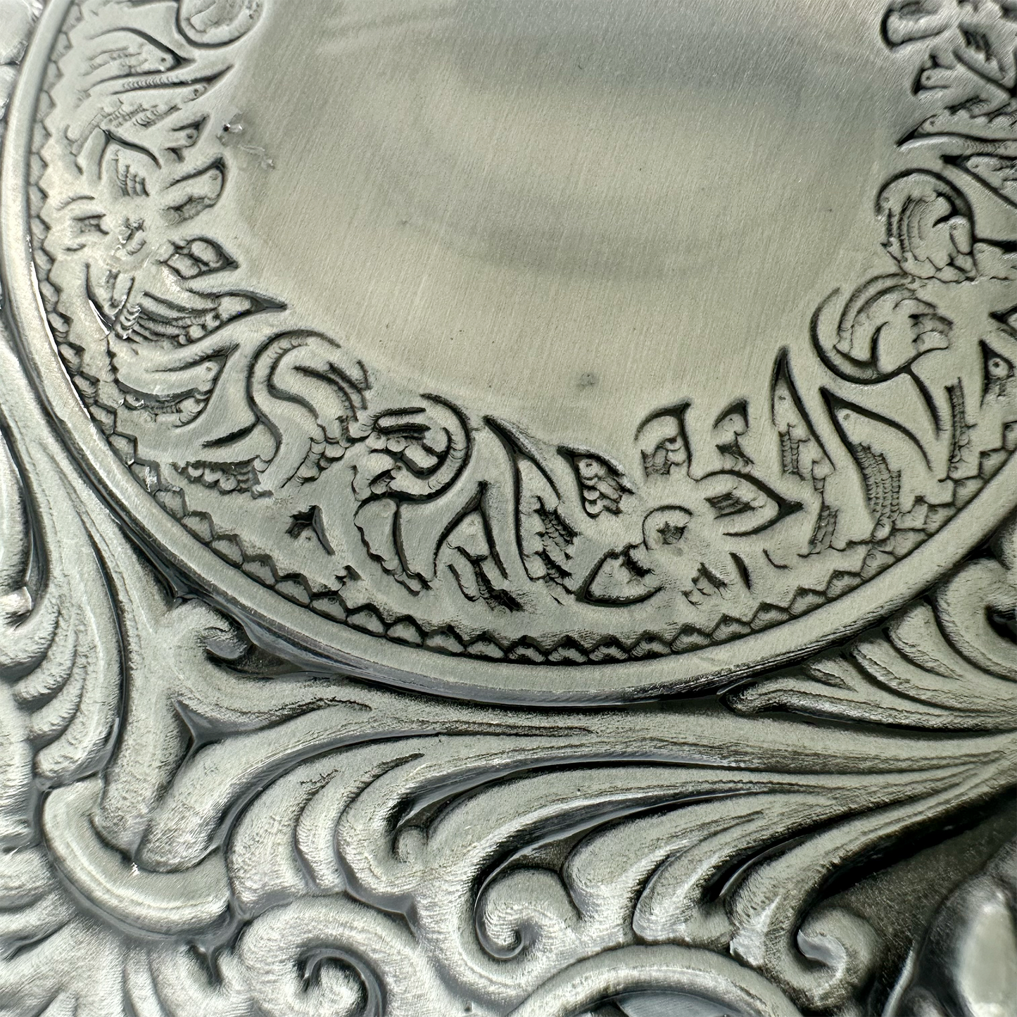 Silver Mirror Belt Buckle