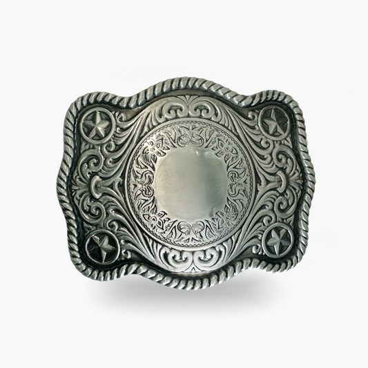Silver Mirror Belt Buckle