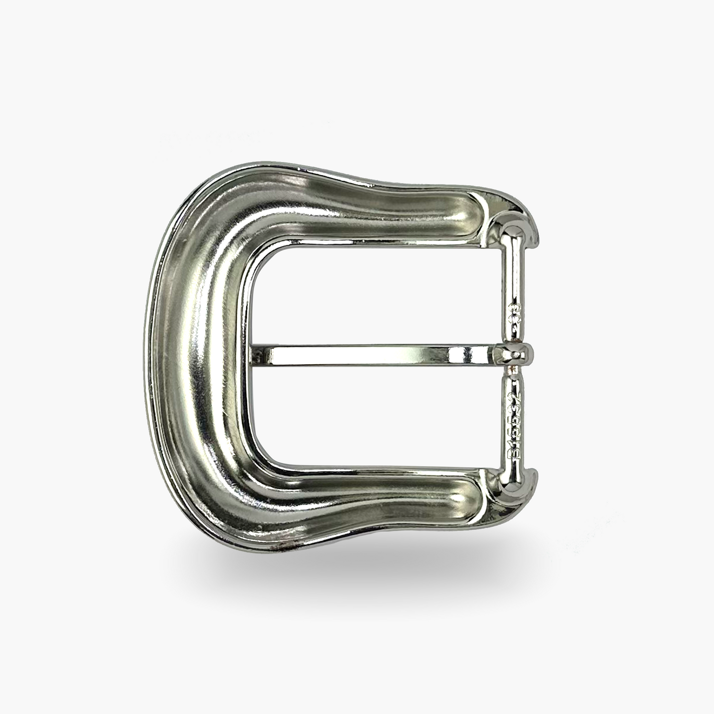 Silver Classic Floral Embossed Belt Buckle