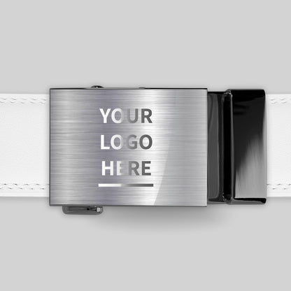 Custom Leather Golf Belt with Laser-engraved Buckle