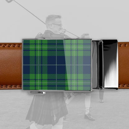 Scottish Green Tartan Golf Belt