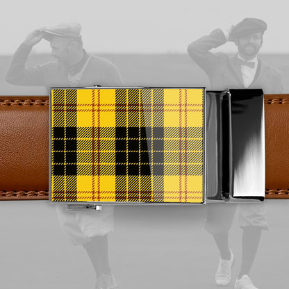 Scottish Yellow Tartan Golf Belt